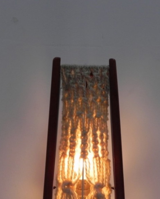 Image 1 of Staande vintage macramé lamp