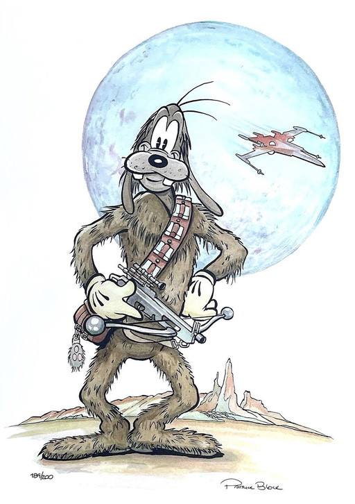 Disney Star Wars Print 'Goofbacca', gesigneerd en genummerd