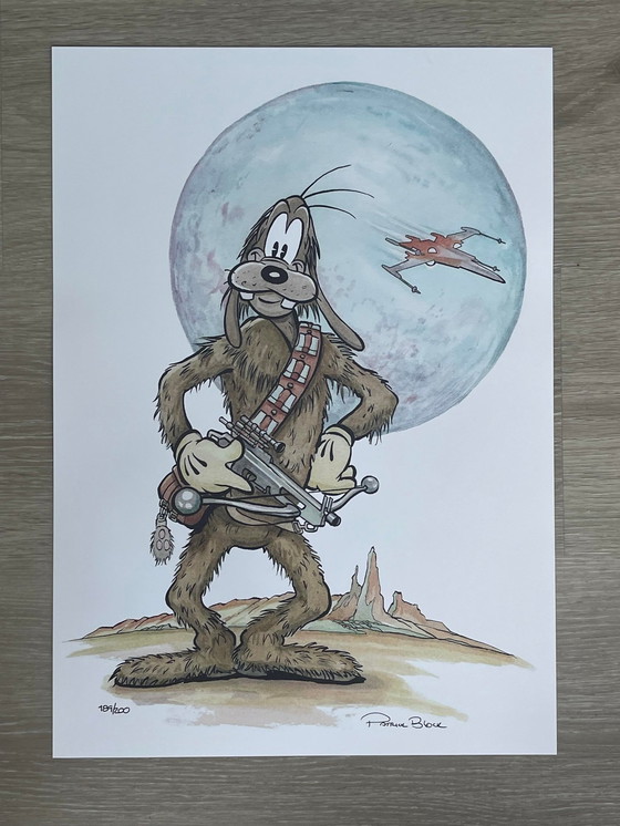 Image 1 of Disney Star Wars Print 'Goofbacca', gesigneerd en genummerd