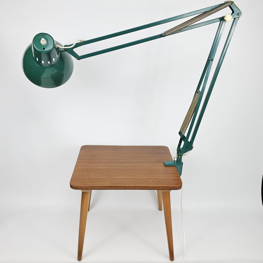 Vintage Zeegroene Architectenlamp Bureaulamp