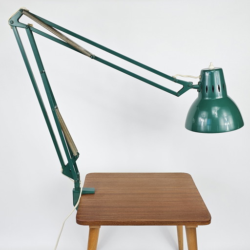 Vintage Zeegroene Architectenlamp Bureaulamp