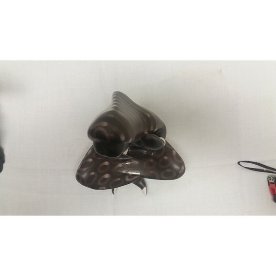 Image 1 of Vintage geglazuurde keramische beelden van naakte vrouwen, Tsjecho-Slowakije 1960