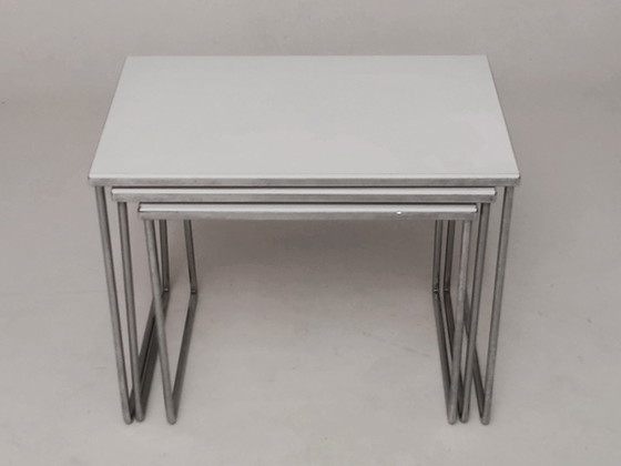 Image 1 of bijzettafeltjes vintage nestign tables Brabantia