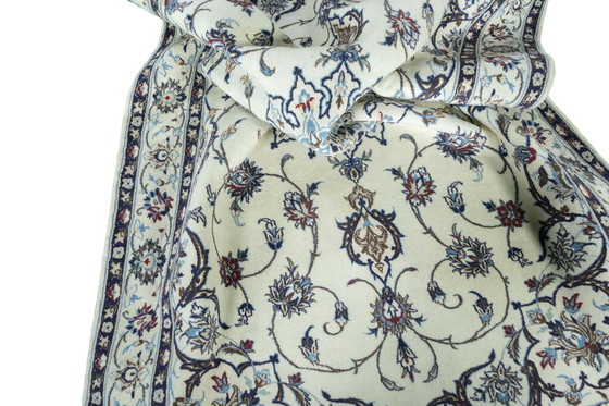 Image 1 of Handgeknoopt Nain 9 La Tapijt Met Zijde - 200 X 130 Cm