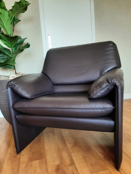 Leolux Bora Bèta Fauteuil Bruin Leer