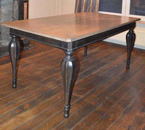 Dining Table Oak, Natural, Black Patine