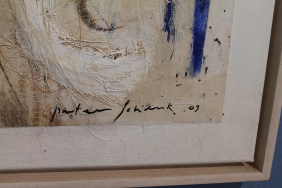 Image 1 of Afbeelding in rood, geel en blauw