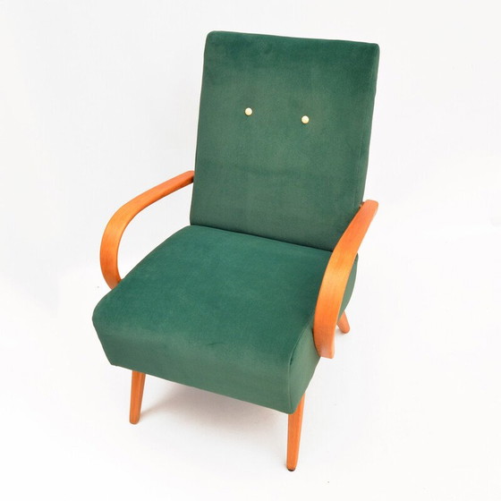 Image 1 of Paar vintage beuken fauteuils van J. Smidek voor Ton, Tsjecho-Slowakije 1960