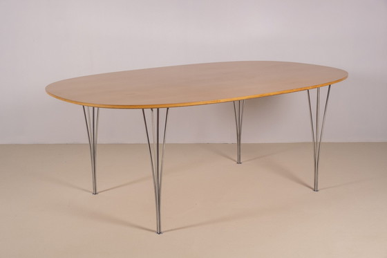 Image 1 of 1X Piet Hein & Bruno Mathsson Superellipse Eettafel, 1979, Fritz Hansen