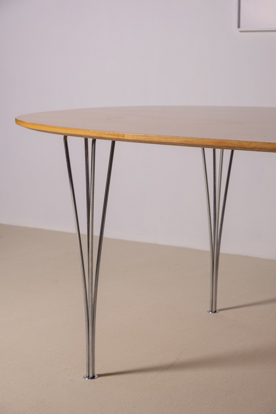 Image 1 of 1X Piet Hein & Bruno Mathsson Superellipse Eettafel, 1979, Fritz Hansen