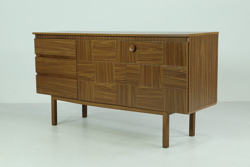 Vintage Dressoir 70s Mid Century Tv-meubel Ladekast Geruit Retro 60s