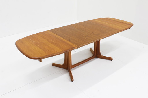 Vintage Deense Ovalen Uitschuifbare Eettafel Tafel Teak 