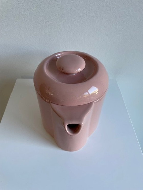 Image 1 of Design Vintage / Retro Theepot Oud Roze Van Kera Vitral Czeghoslovakia