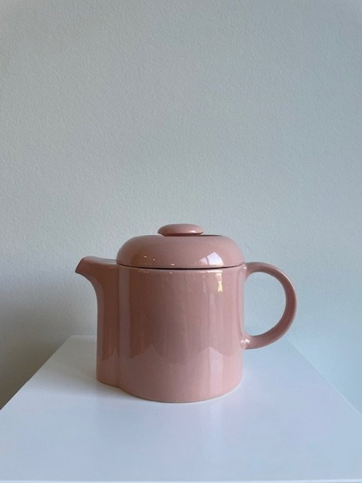 Design Vintage / Retro Theepot Oud Roze Van Kera Vitral Czeghoslovakia