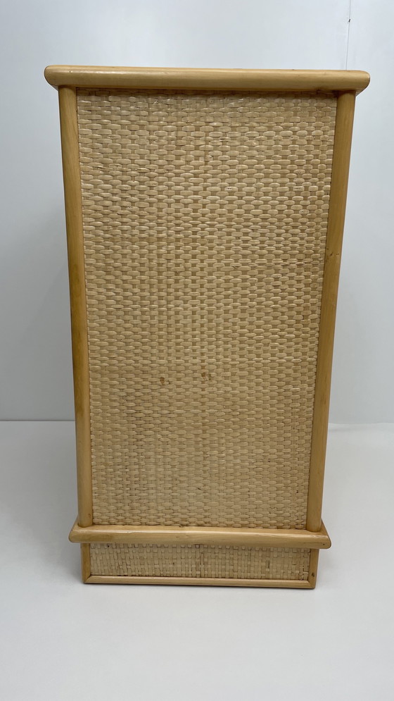 Image 1 of Vintage rotan bamboe kast / commode 