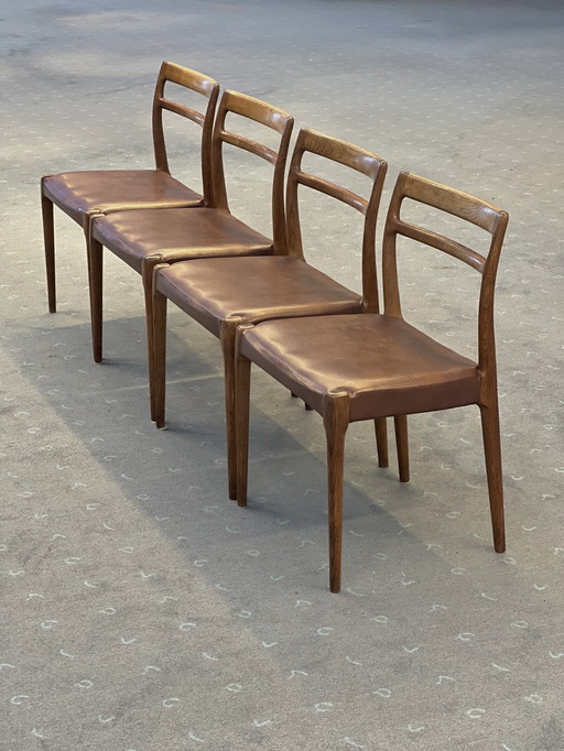 4x Vintage design eetkamerstoelen