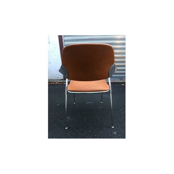 Image 1 of Vintage bruin leren fauteuil 1980