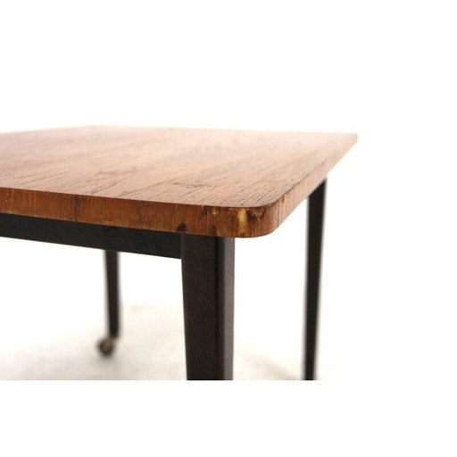 Vintage bijzettafel van teak en beuken, Zweden 1950