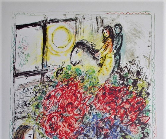 Image 1 of Marc Chagall   ----La Chevauchee     uit 1974 (zeldzaam)