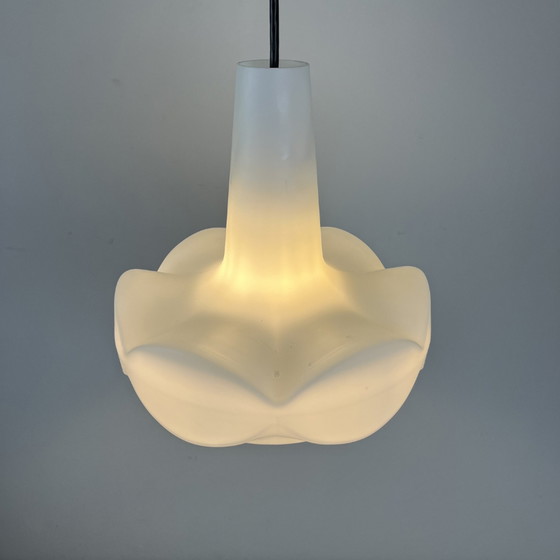 Image 1 of Peill & Putzler hanglamp van Opaline glas - zeldzaam model