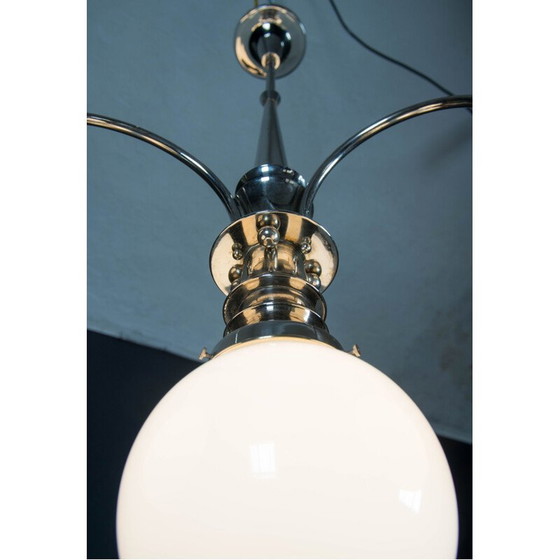 Image 1 of Vintage kroonluchter van chroom met 4 vlammen, 1930