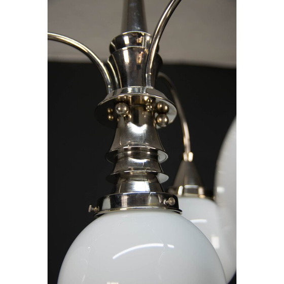 Image 1 of Vintage kroonluchter van chroom met 4 vlammen, 1930