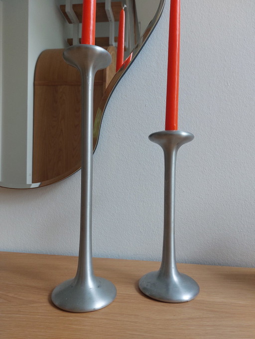 2x Vintage Ikea Kägla kandelaar