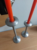 2x Vintage Ikea Kägla kandelaar