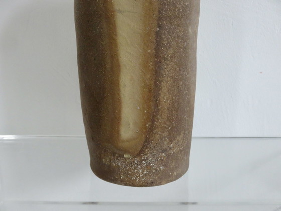 Image 1 of Grote Chamotte aardewerk fles, 1970
