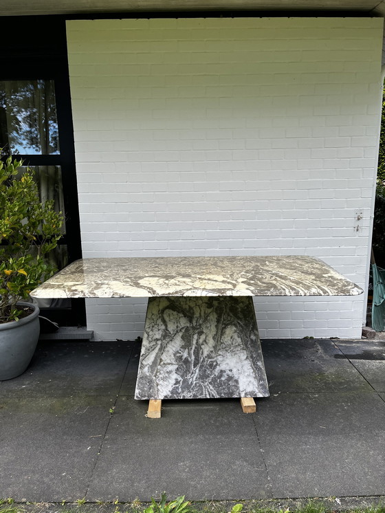 Image 1 of Marmeren Eettafel Vintage Italiaans