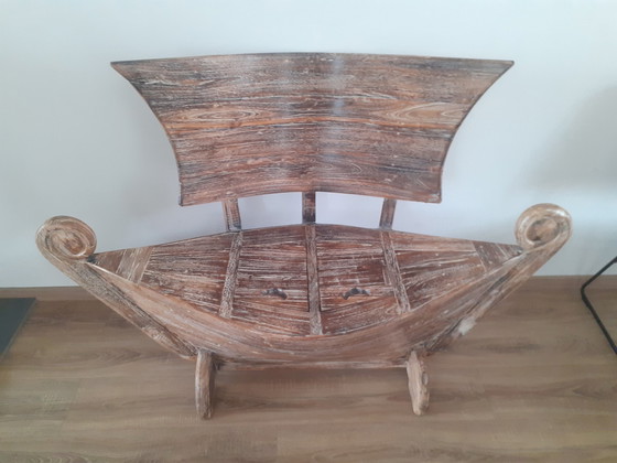 Image 1 of Hout boot bankje