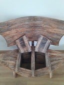 Hout boot bankje