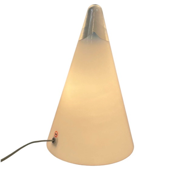 Image 1 of Ilu di Vetro - TeePee Lamp - Glas kegel - Mat wit, in goede staat, Extra Groot model (30cm)