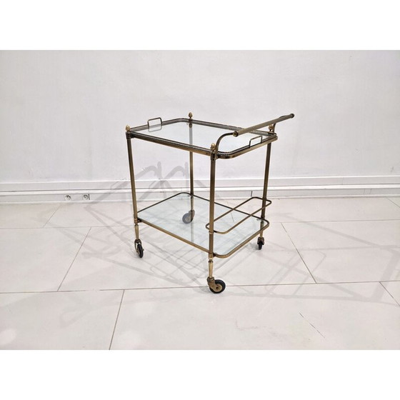 Image 1 of Vintage verguld metalen dressoir met uitneembare bladen, 1960