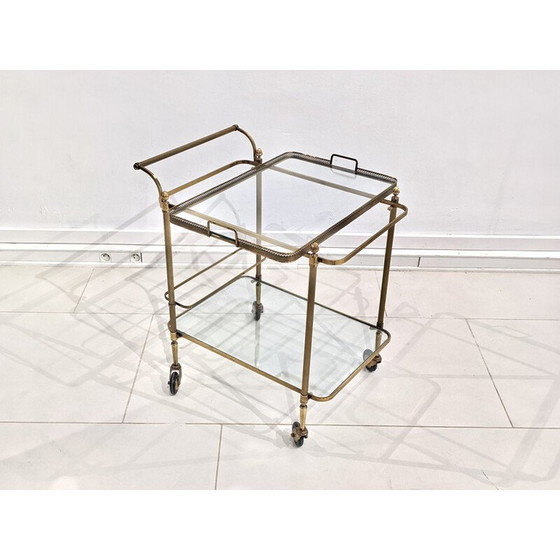 Image 1 of Vintage verguld metalen dressoir met uitneembare bladen, 1960