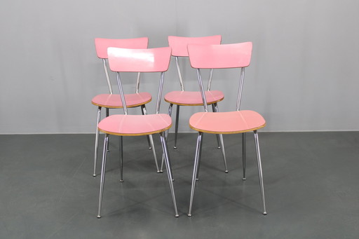 1970S Set van vier eetkamerstoelen, Italië