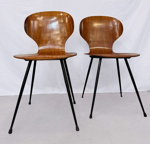 2x Handgemaakte Stoelen Italiaans Ontwerp