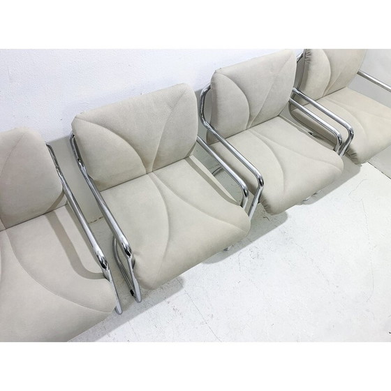 Image 1 of Set van 4 buisvormige fauteuils uit de Mid Century door Guido Faleschini, Italië 1970