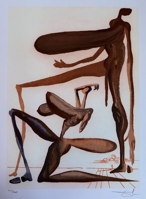 Salvador Dali: Gesigneerde Lithografie, Genummerd 230/300.