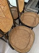 4x Thonet Stoelen Model 17 Webbing Bentwood