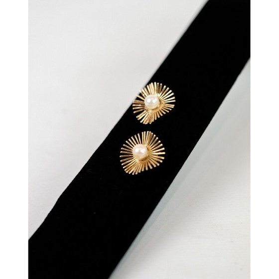 Image 1 of Paar vintage 14 karaat oorclips gestempeld 585 door Bernhard Hertz voor Kopenhagen