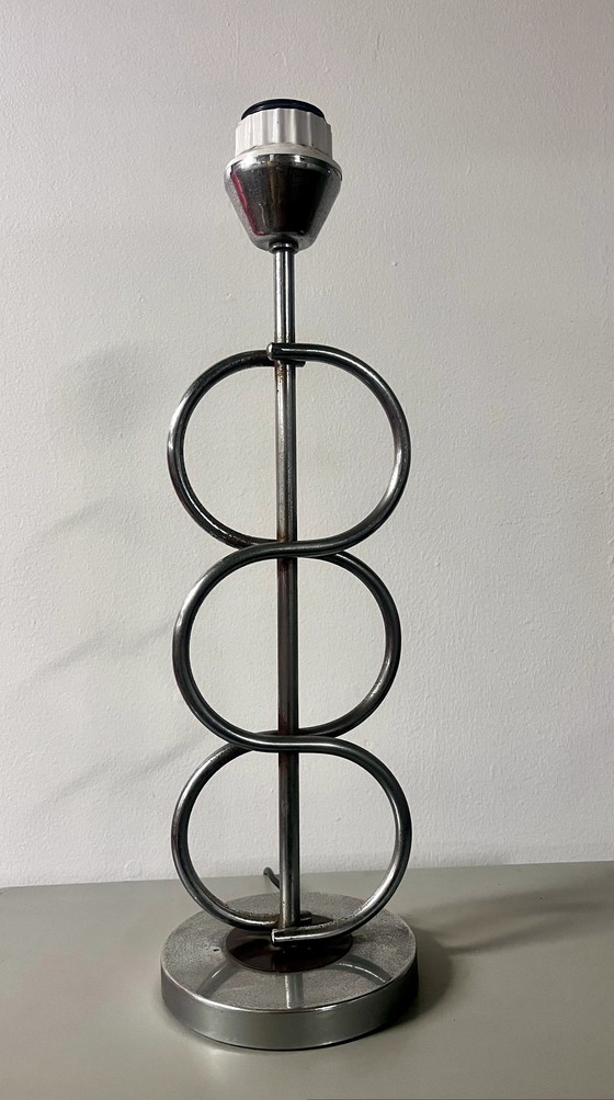 Image 1 of Verchroomde lampenstandaard, 1970S