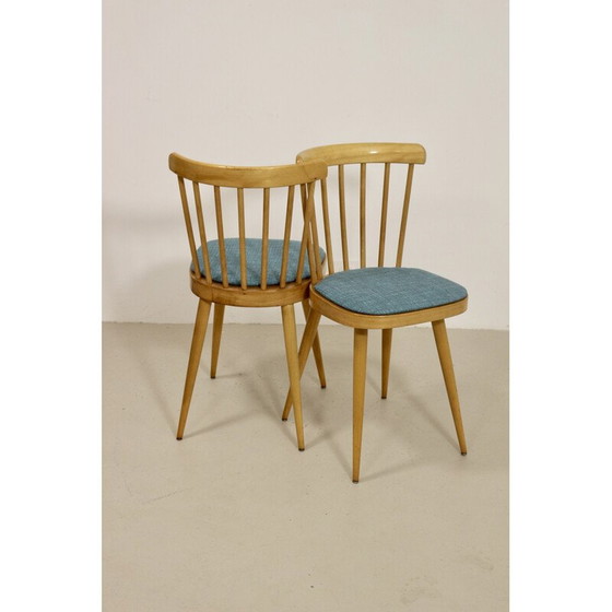 Image 1 of Paar Scandinavische vintage beukenhouten stoelen, 1960