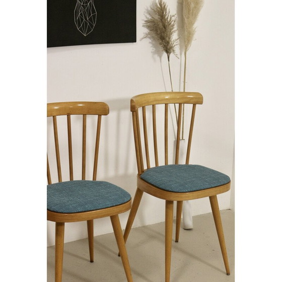 Image 1 of Paar Scandinavische vintage beukenhouten stoelen, 1960