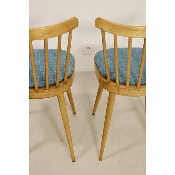 Image 1 of Paar Scandinavische vintage beukenhouten stoelen, 1960