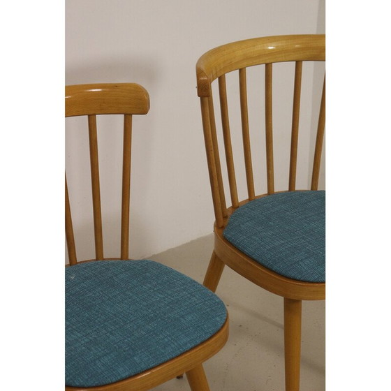 Image 1 of Paar Scandinavische vintage beukenhouten stoelen, 1960