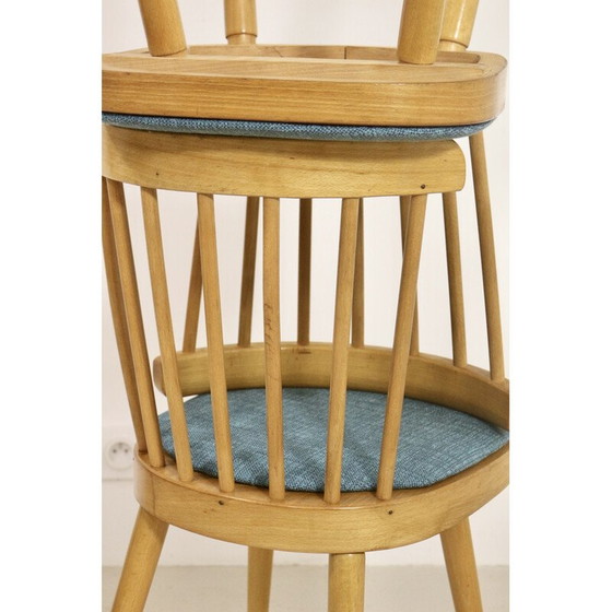 Image 1 of Paar Scandinavische vintage beukenhouten stoelen, 1960