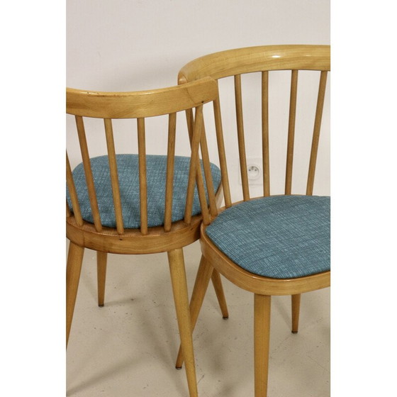 Image 1 of Paar Scandinavische vintage beukenhouten stoelen, 1960