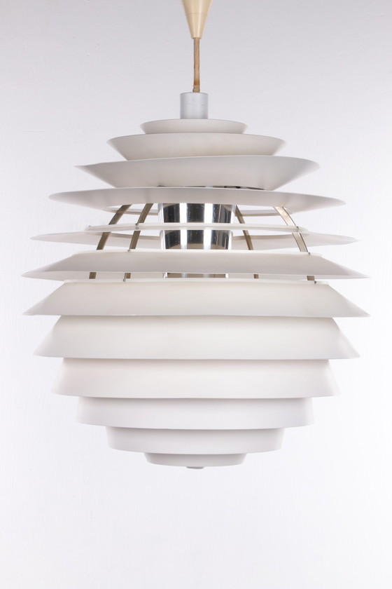 Image 1 of Poul Henningsen Deens Design Louis Poulsen Louvre Hanglamp jaren60