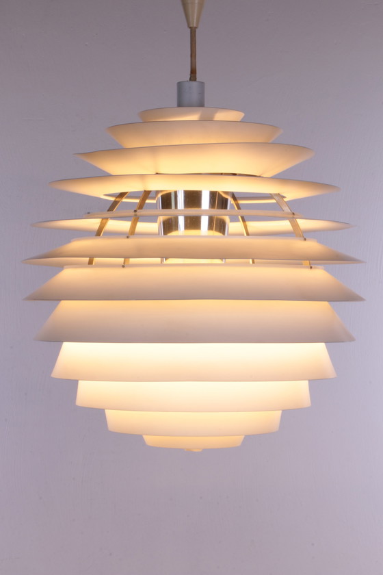 Image 1 of Poul Henningsen Deens Design Louis Poulsen Louvre Hanglamp jaren60